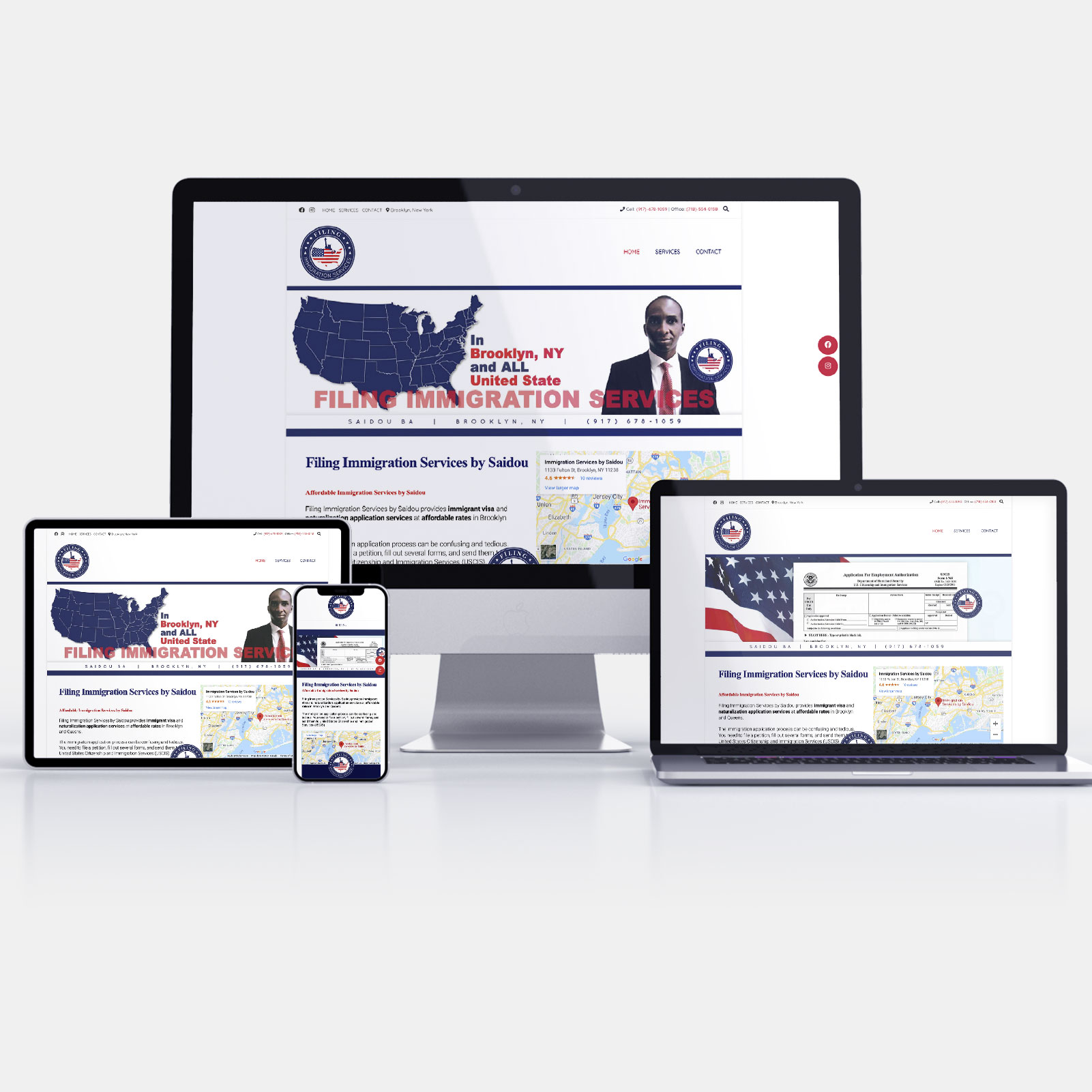Filing Immigration Services By Saidou Web Design and Development by Andrea Studios