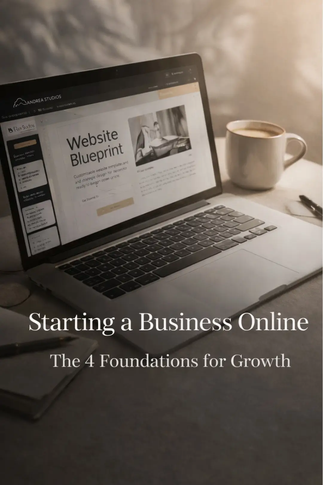 business owner planning website and marketing strategy
